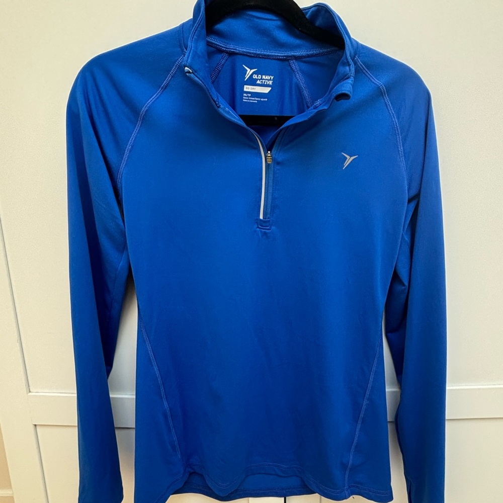 Old Navy Active Blue Quarter Zip Go-Dry Pullover XS Athletic